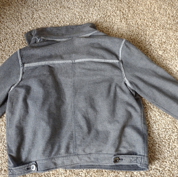 Free People Railroad Stripe Asymmetric Moto Jacket Size Medium Hit The Slopes - Picture 12 of 14